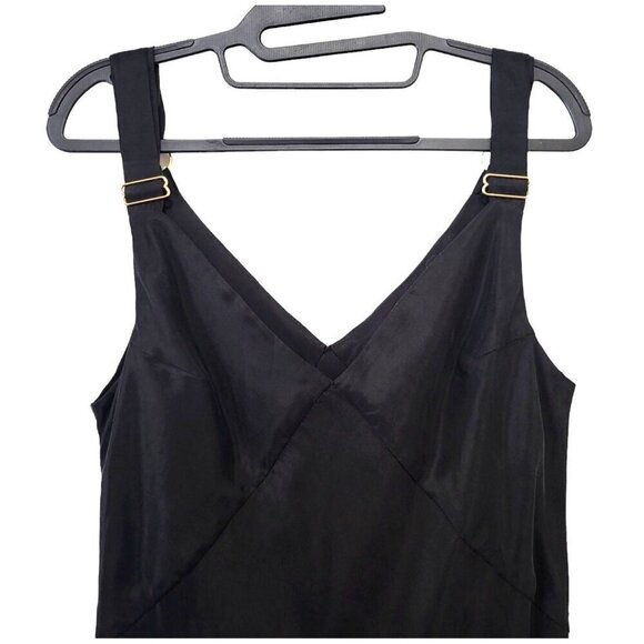 DISSH Kendall Black Cupro Slip Dress Long Bias-Cut Midi - Picture 4 of 13